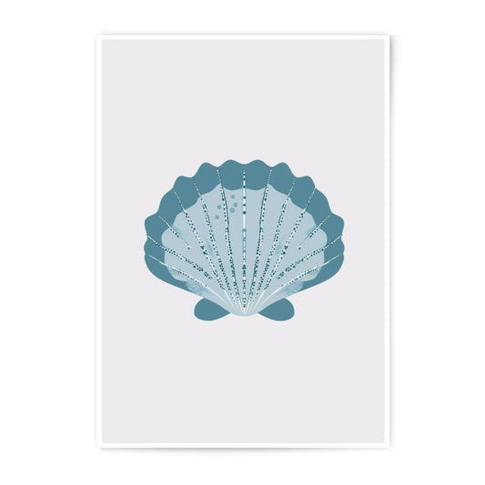 Seashell Photographic Print, Coastal Wall Art, Beach House Decor, Ocean Theme Print, Minimalist Shell Art Print - Tawshia