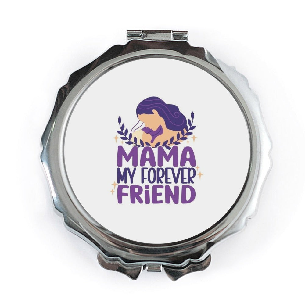 Mama Pocket Mirror, Mother Daughter Gift, Mom Forever Friend, Mothers Day Present, Cute Makeup Mirror, Unique Mothers Day Pocket Mirror - Tawshia