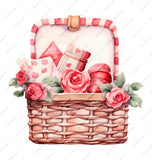 Floral Basket Mug, Roses Gift Mug, Cute Gift Mug, Watercolor Design Mug, Flowers Basket Mug, Valentine Mug, Special Occasion Mug - Tawshia