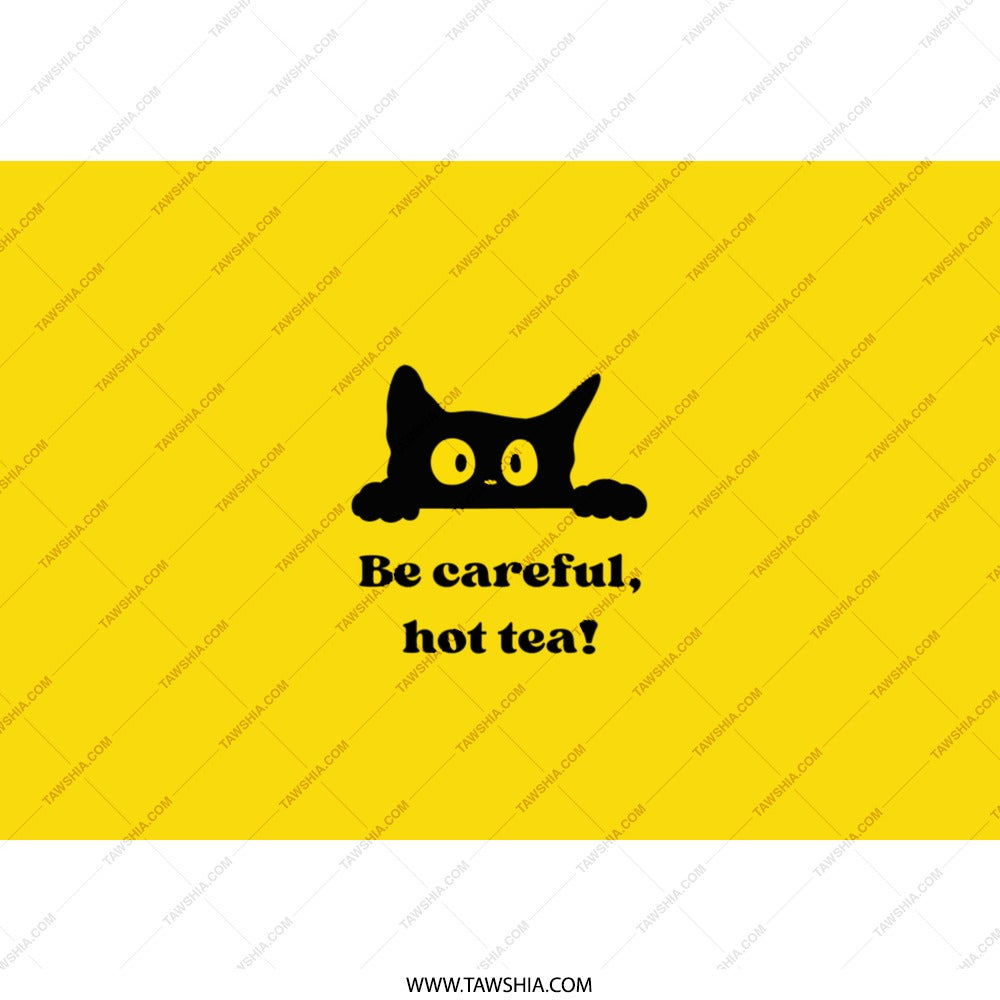Black Cat Tumbler, Hot Tea Tumbler, Funny Cat Tumbler, Cute Animal Tumbler, Gift for Cat Lover, Unique Tumbler Design, Hot Drinks Tumbler - Tawshia