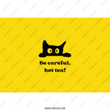 Black Cat Tumbler, Hot Tea Tumbler, Funny Cat Tumbler, Cute Animal Tumbler, Gift for Cat Lover, Unique Tumbler Design, Hot Drinks Tumbler - Tawshia