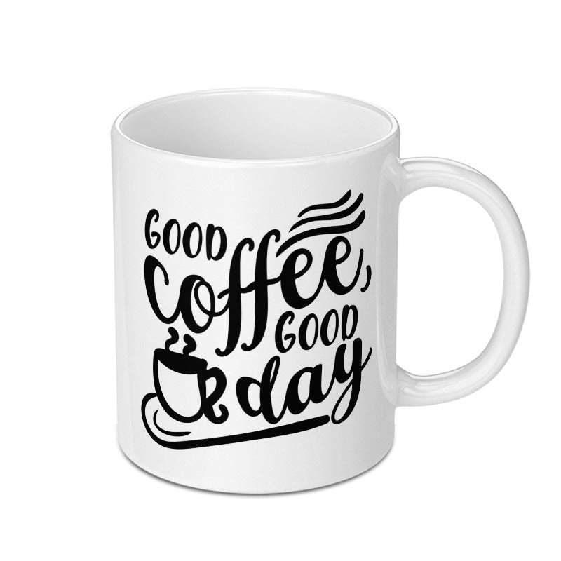 Good Coffee Good Day Mug, Coffee Lover Gift, Caffeine Addict Mug, Morning Mug, Gift for Friend, Coffee Mug, Mugs - Tawshia