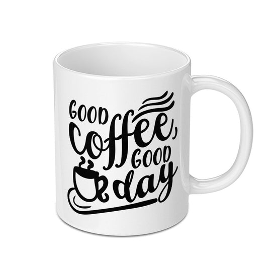 Good Coffee Good Day Mug, Coffee Lover Gift, Caffeine Addict Mug, Morning Mug, Gift for Friend, Coffee Mug, Mugs - Tawshia