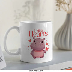 I Steal Hearts with Cute Hippo Mug product type
