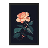 Peach Rose Wall Art, Floral Print, Botanical Illustration, Elegant Home Decor, Flower Art Print, Romantic Gift, Modern Wall Decor - Tawshia