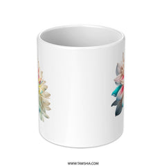 Floral Mug, Dahlia Flower Gift, Colorful Flower Coffee Cup, Botanical Art Mug, Unique Tea Cup, Gift for Her, Flower Lover Mug, Floral Art - Tawshia