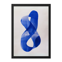Abstract Blue Figure Wall Art, Modern Minimalist Print, Indigo Painting, Contemporary Home Decor, Unique Wall Decor, Living Room Art - Tawshia