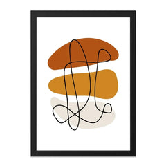 Abstract Shapes Wall Art, Minimalist Line Art Print, Modern Art Poster, Geometric Wall Decor, Contemporary Home Decor - Tawshia