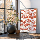 Abstract Swirls Wall Art, Modern Home Decor, Geometric Print, Unique Wall Decor, Minimalist Art Print, Statement Wall Art - Tawshia