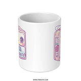 Kawaii Cassette Player Mug, Cute Retro 80s Mug, Pastel Aesthetic Mug, Unique Coffee Mug, Gift for Music Lover, Trendy Mug (138) - Tawshia