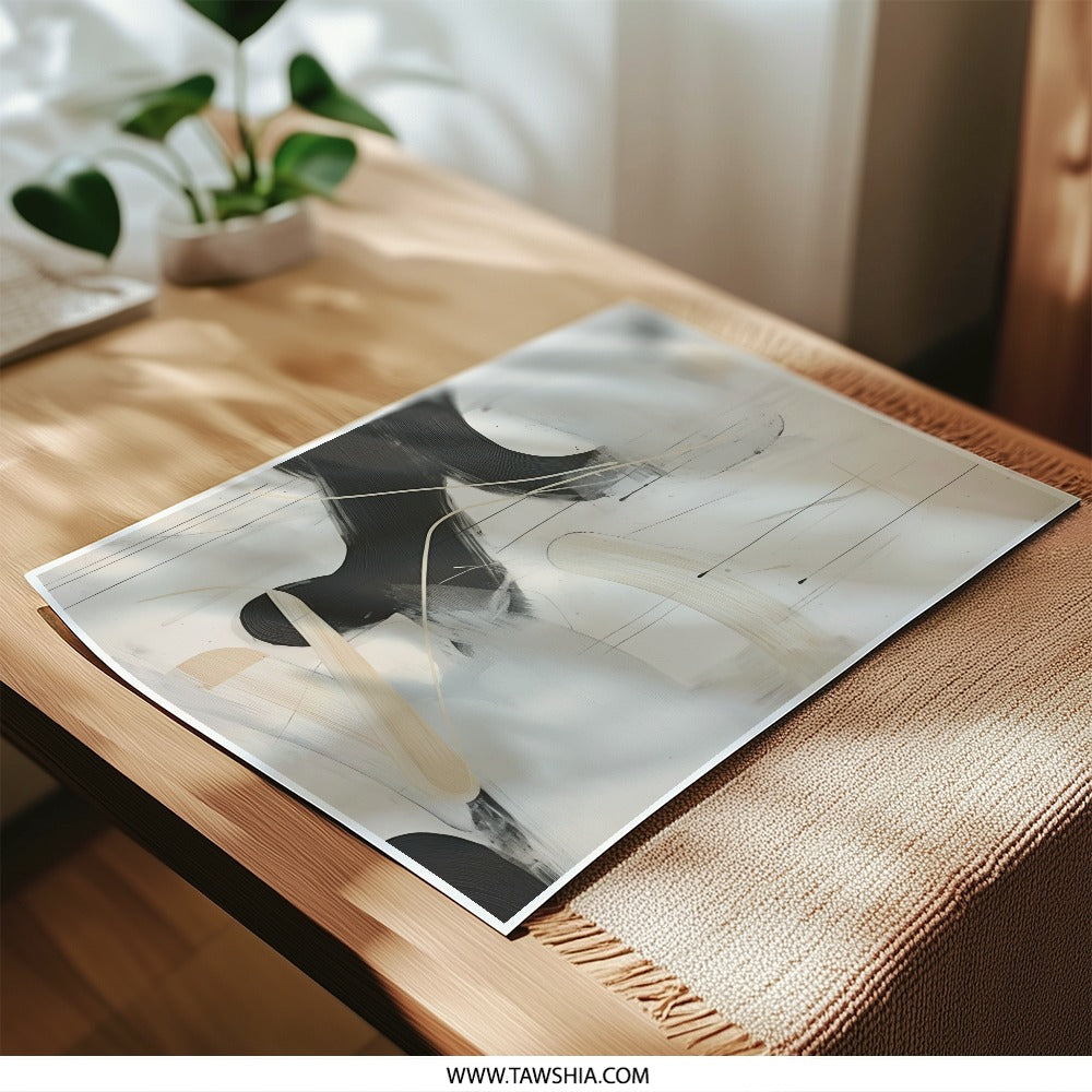 Abstract Art Photographic Print, Modern Wall Decor, Neutral Tone Art, Contemporary Home Decor, Fine Art Print, Minimalist Design - Tawshia