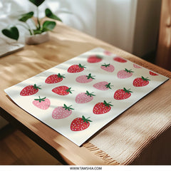 Strawberry Photographic Print, Fruity Wall Art, Kitchen Decor, Modern Art Print, Food Art, Sweet Treats Print, Berry Art, Colorful Print - Tawshia