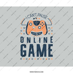 Funny Gamer Mouse Pad, I Can't Pause, Online Game Controller Design, Gaming Gift Idea, Computer Accessories - Tawshia