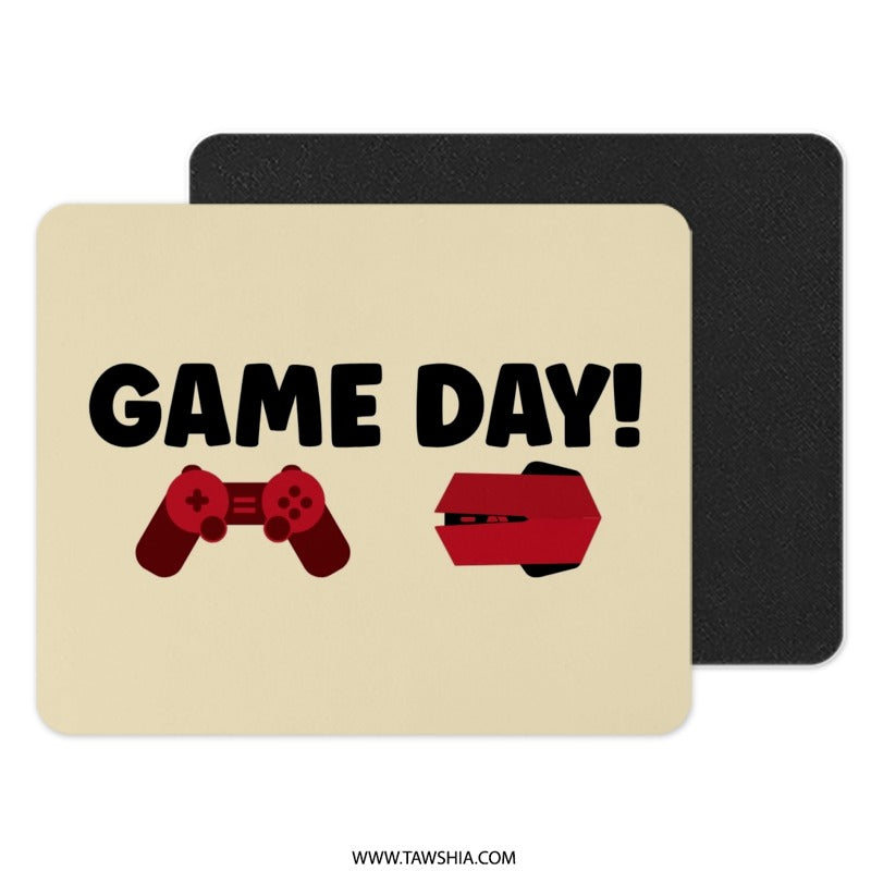 Game Day Mouse Pad, Gamer Gift, Gaming Mousepad, Console Lover, Controller Art, Home Decor, Office Accessory, Computer Mat, Desk Decor - Tawshia