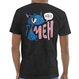 Blue Cat Meh Graphic T-Shirt Mens Clothing Product