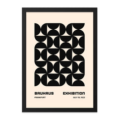 Bauhaus Exhibition Wall Art, 1923 Art Print, Geometric Wall Decor, Mid Century Modern Poster, Abstract Art, Black and White Wall Art - Tawshia