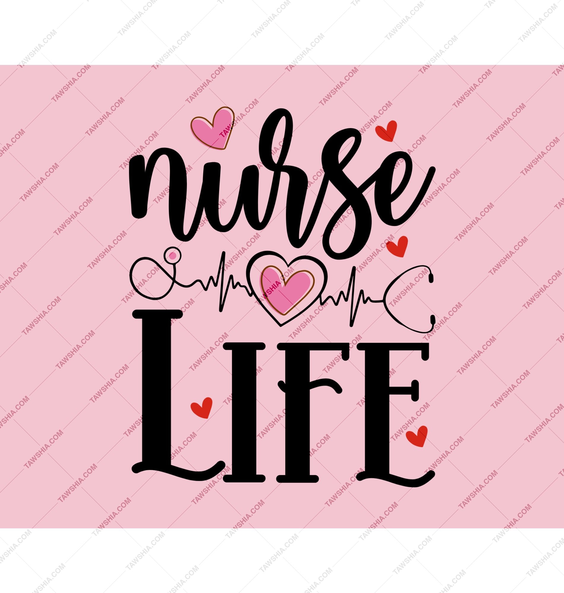 Nurse Life Heartbeat Design Graphic product