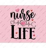 Nurse Life Heartbeat Design Graphic product