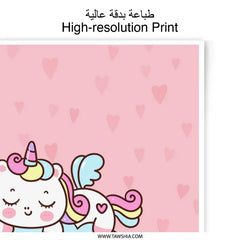 Cute Unicorn Photographic Print, Sleeping Unicorn on Cloud, Nursery Wall Art, Kids Room Decor, Fantasy Art Print - Tawshia