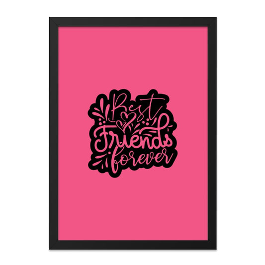 Best Friends Forever Wall Art, Friendship Quote Print, Trendy Room Decor, Gift for Friend, Inspirational Art, Pink Wall Art Print - Tawshia