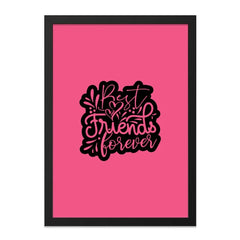 Best Friends Forever Wall Art, Friendship Quote Print, Trendy Room Decor, Gift for Friend, Inspirational Art, Pink Wall Art Print - Tawshia