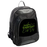 Everyday Earth Day Backpack, Earth Day Gift Idea, Green Text Graphic Backpack, Eco Friendly Theme Bag, Earth Lover Backpack - Tawshia