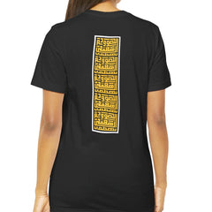 Elegant Black Tee with Intricate Yellow Design product
