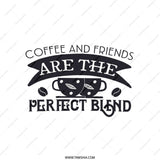 Coffee and Friends Pillow, Perfect Blend Home Decor, Cozy Accent Pillow, Coffee Lover Gift, Friendship Pillow, Decorative Throw Pillow - Tawshia