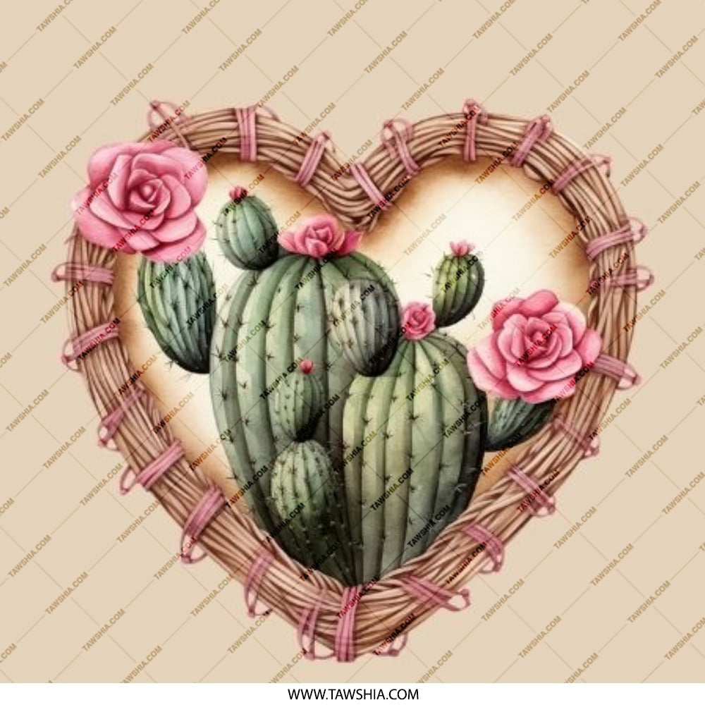 Cactus Heart Pinback Button, Floral Succulent Button, Desert Love Pin, Southwest Decor Button, Plant Lover Gift, Cute Boho Pin - Tawshia