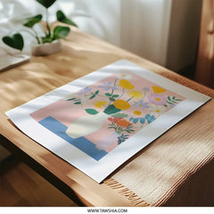 Floral Photographic Print, Flower Still Life Art, Botanical Wall Decor, Modern Art Print, Vase of Flowers Print, Home Decor, Pink Art - Tawshia