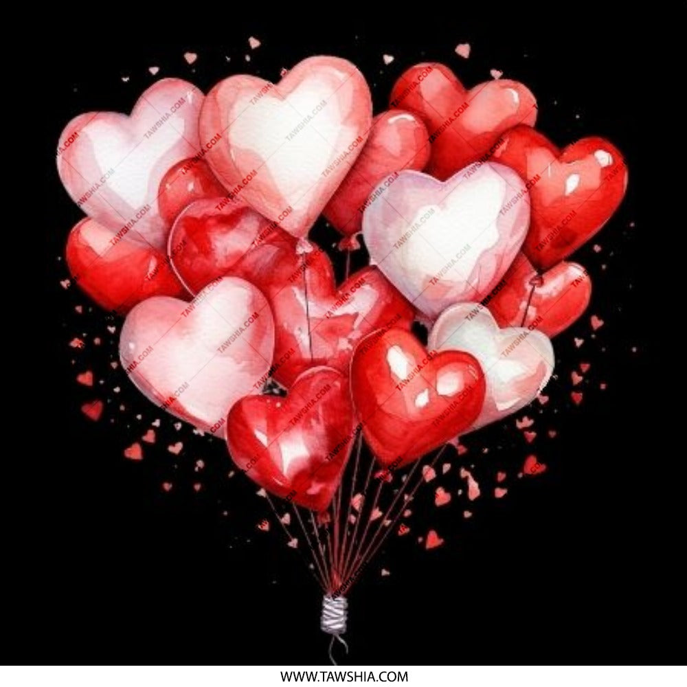 Heart Balloons Pinback Button, Valentine's Day Gift, Love Accessory, Heart Decoration, Cute Badge, Romantic Gift, Anniversary Present - Tawshia