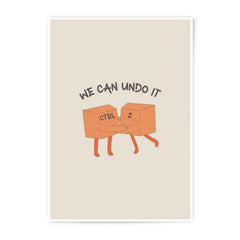 Ctrl Z Photographic Prints, Funny Computer Art Print, We Can Undo It, Programmer Gift, Office Wall Decor, Geeky Home Decor, Prints - Tawshia