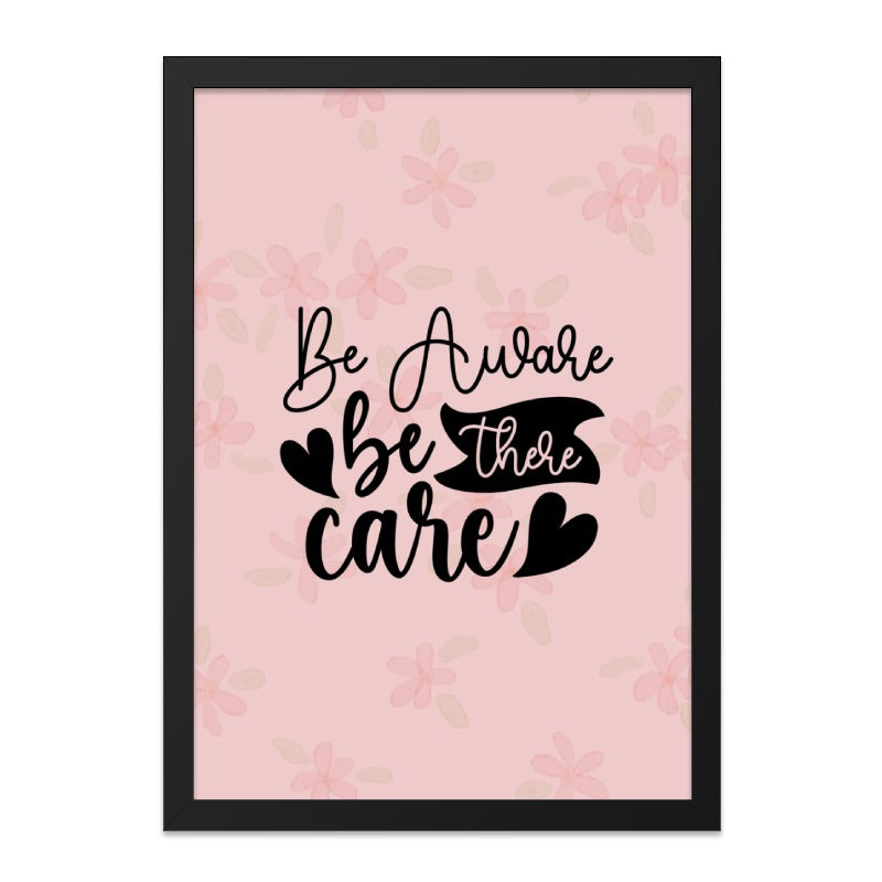Be Aware Wall Art, Positive Affirmation Decor, Inspirational Saying Print, Floral Wall Decor, Motivation Quote Art, Gift for Her - Tawshia