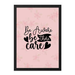 Be Aware Wall Art, Positive Affirmation Decor, Inspirational Saying Print, Floral Wall Decor, Motivation Quote Art, Gift for Her - Tawshia