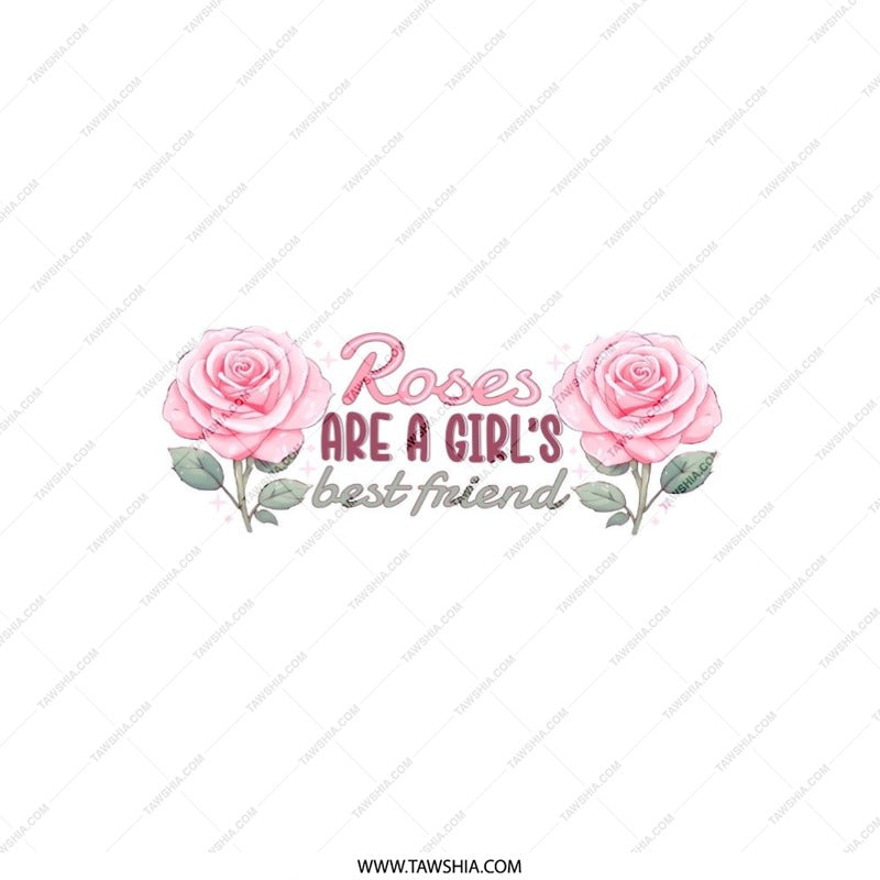Roses are a Girls Best Friend Pillow, Floral Pillow, Pink Roses Pillow, Decorative Pillow, Flower Pillow, Girls Room Decor - Tawshia