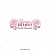 Roses are a Girls Best Friend Pillow, Floral Pillow, Pink Roses Pillow, Decorative Pillow, Flower Pillow, Girls Room Decor - Tawshia