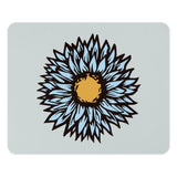 Blue Sunflower Mouse Pad, Floral Design, Cute Desk Accessory, Flower Lover Gift, Aesthetic Mousepad, Cool Computer Mat, Office Decor - Tawshia
