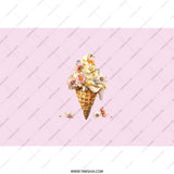 Floral Ice Cream Tumbler, Cute Tumbler, Flower Tumbler, Ice Cream Lover Gift, Unique Tumbler, Gift for Her, Aesthetic Tumbler - Tawshia