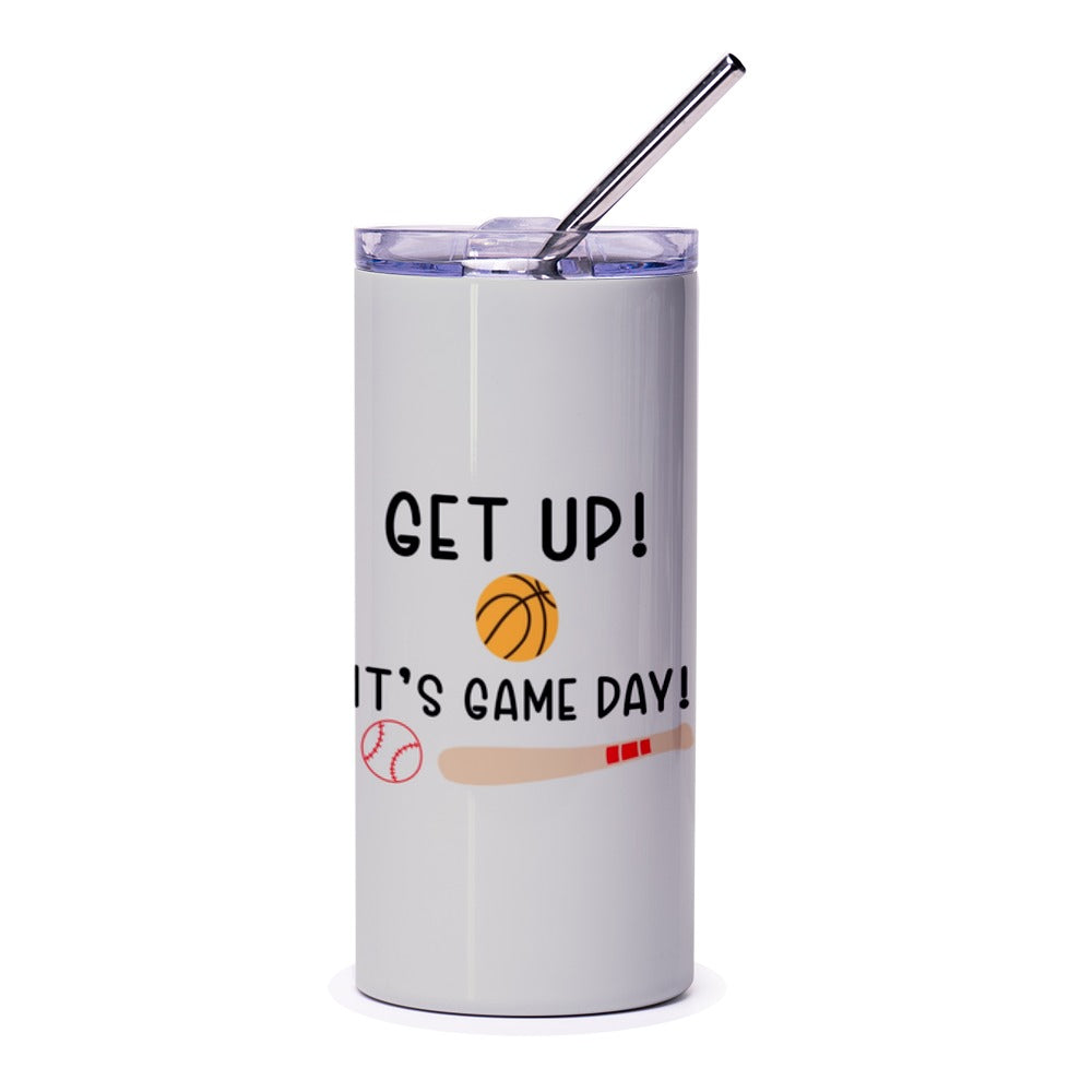 Get Up Its Game Day Tumbler, Sports Fan Gift, Basketball Baseball Tumbler, Game Day Cup, Travel Mug, Sports Lover, Gift Idea - Tawshia