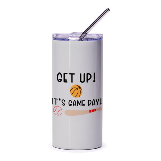 Get Up Its Game Day Tumbler, Sports Fan Gift, Basketball Baseball Tumbler, Game Day Cup, Travel Mug, Sports Lover, Gift Idea - Tawshia
