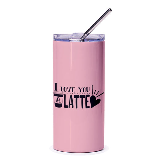 I Love You A Latte Tumbler, Coffee Lover Gift, Latte Art, Coffee Tumbler, Stainless Steel Tumbler, Drinkware, Gift for Her, Cafe Drink - Tawshia